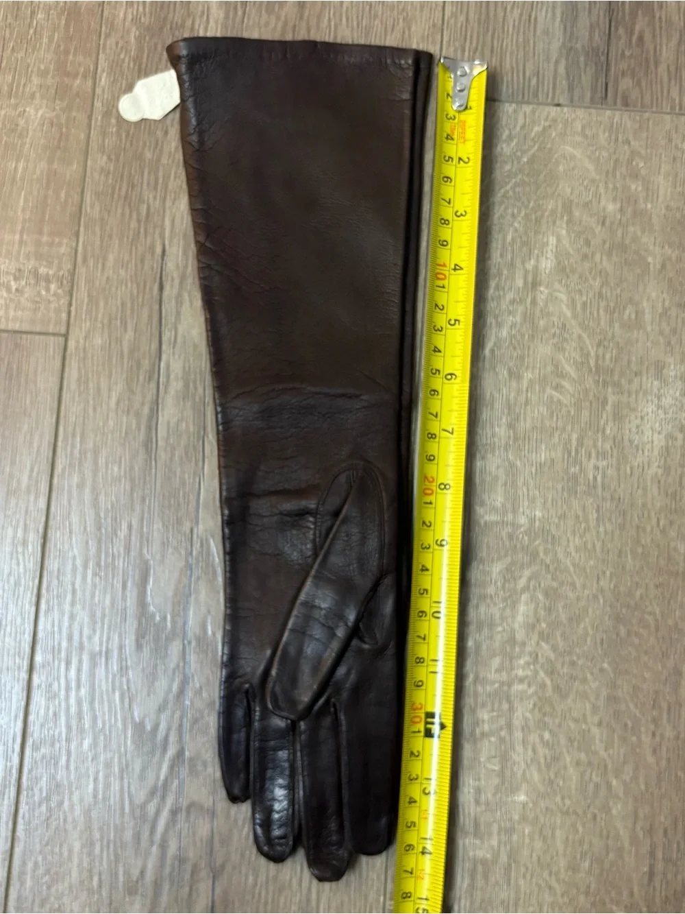 Vintage Kayser Women's Faux Leather Brown Driving Gloves Sz 7-1/2 Made In Italy